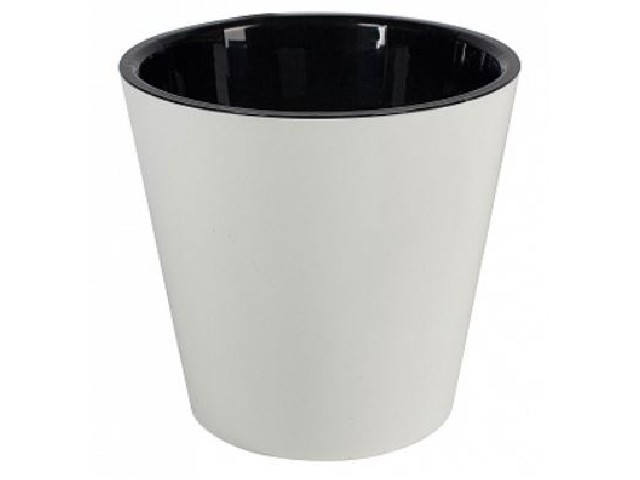 Горшок для цветов InGreen London D280мм, 10,5л c дренажной вставкой, белоснежный жасмин